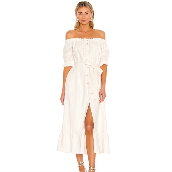 Tularosa Kami Midi Dress in Ivory NWT XLarge